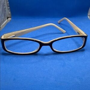 Black and Tan Rectangular Glasses ALTAR frames A132
